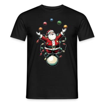 Jonglerie Père Noël Jongleur Cirque Weihn - T-shirt homme - noir - Devant - AI Model Male 178 light (178cm)