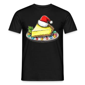 Key Lime Pie Santa Hat Xmas - Men's T-Shirt - black - Front - AI Model Male 178 light (178cm)