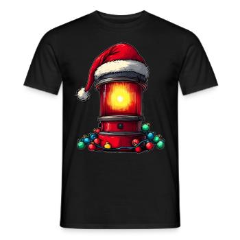 Ambulance Driver Red Siren Light Paramedic - Men's T-Shirt - black - Front - AI Model Male 178 light (178cm)