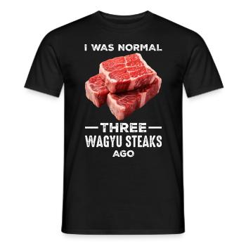 Wagyu Steak - Men's T-Shirt - black - Front - AI Model Male 178 light (178cm)