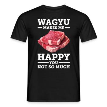 Wagyu Steak - Men's T-Shirt - black - Front - AI Model Male 178 light (178cm)