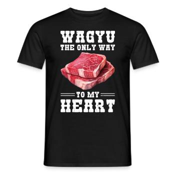 Wagyu Steak - Men's T-Shirt - black - Front - AI Model Male 178 light (178cm)