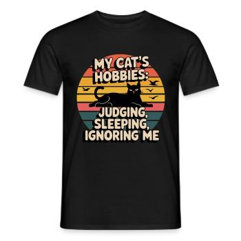 Witziger Katzen Spruch - Männer T-Shirt - Schwarz - Vorne - AI Model Male 178 light (178cm)