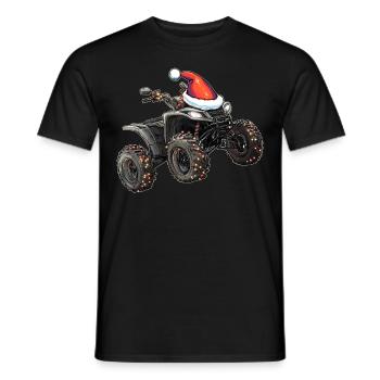 Atv Quad 4 Wheeler Weihnachten Hut Xmas - Männer T-Shirt - Schwarz - Vorne - AI Model Male 178 light (178cm)