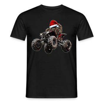 Atv Quad 4 Wheeler Weihnachten Hut Xmas - Männer T-Shirt - Schwarz - Vorne - AI Model Male 178 light (178cm)