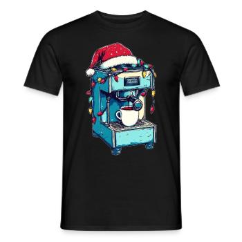 Barista Coffee Lover Coffee Maker Machine - Men's T-Shirt - black - Front - AI Model Male 178 light (178cm)
