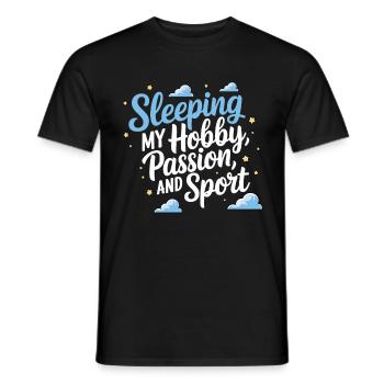 Funny Sleep Saying - Men's T-Shirt - black - Front - AI Model Male 178 light (178cm)