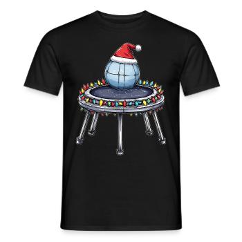 Bossaball Chapeau de Père Noël - T-shirt homme - noir - Devant - AI Model Male 178 light (178cm)