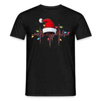 Infirmière en cardiologie, cardiologie, SNC - T-shirt homme - noir - Devant - AI Model Male 178 light (178cm)