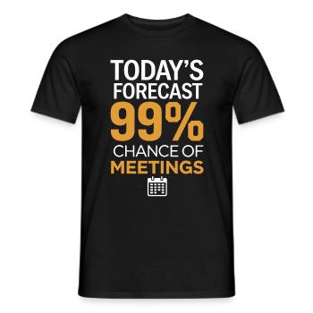 Büro Humor Meeting - Männer T-Shirt - Schwarz - Vorne - AI Model Male 178 light (178cm)