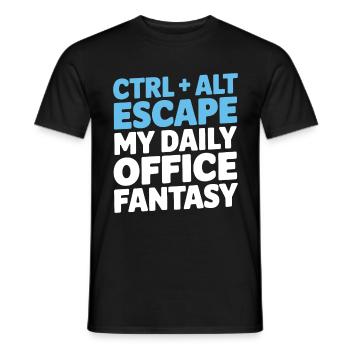 Office Humor - Men's T-Shirt - black - Front - AI Model Male 178 light (178cm)