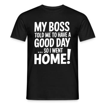 Office Humor - Men's T-Shirt - black - Front - AI Model Male 178 light (178cm)