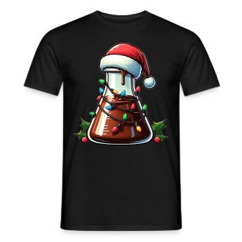 Producteur de chocolat Chapeau de Noël - T-shirt homme - noir - Devant - AI Model Male 178 light (178cm)