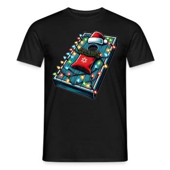 Niedlicher Cornhole Weihnachtshut Xmas - Männer T-Shirt - Schwarz - Vorne - AI Model Male 178 light (178cm)