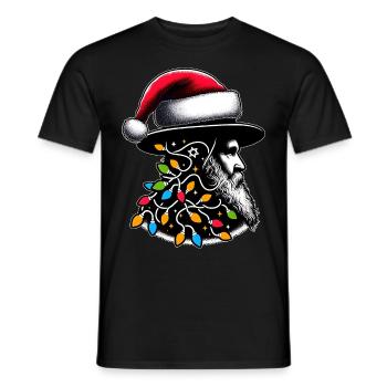 Rabbiner Hebräisch Weihnachtsmütze Xmas - Männer T-Shirt - Schwarz - Vorne - AI Model Male 178 light (178cm)