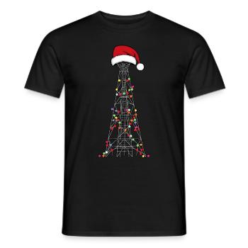 Ham Radio Operator Amateur Radio Weihnachtsmütze - Männer T-Shirt - Schwarz - Vorne - AI Model Male 178 light (178cm)