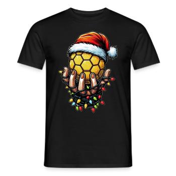 Entraîneur de handball Père Noël - T-shirt homme - noir - Devant - AI Model Male 178 light (178cm)