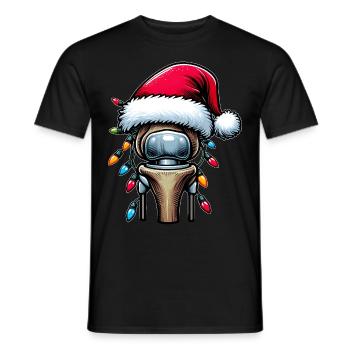 Knee Joint Replacement Bionic Surgery Christmas Fever - Men's T-Shirt - black - Front - AI Model Male 178 light (178cm)