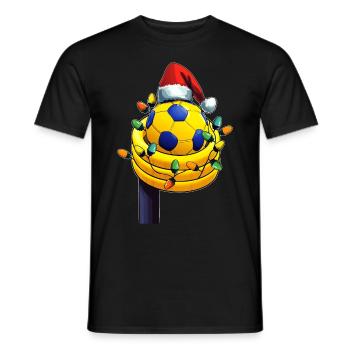 Korfball Sports Santa Hat Xmas - Men's T-Shirt - black - Front - AI Model Male 178 light (178cm)