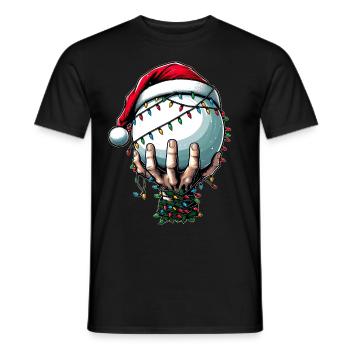 Fistball Sport Chapeau de Père Noël - T-shirt homme - noir - Devant - AI Model Male 178 light (178cm)