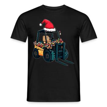 Gabelstaplerfahrer Gabelstaplerfahrer Weihnachtsmü - Männer T-Shirt - Schwarz - Vorne - AI Model Male 178 light (178cm)