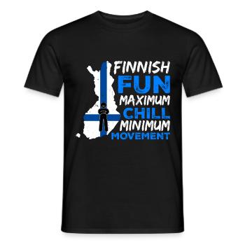 Des designs finlandais amusants pour les Finlandais - T-shirt homme - noir - Devant - AI Model Male 178 light (178cm)
