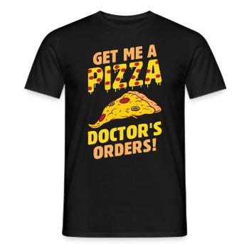 Drôle de dicton de pizza - T-shirt homme - noir - Devant - AI Model Male 178 light (178cm)