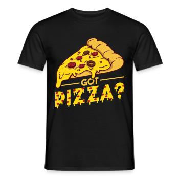 Drôle de dicton de pizza - T-shirt homme - noir - Devant - AI Model Male 178 light (178cm)
