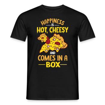 Drôle de dicton de pizza - T-shirt homme - noir - Devant - AI Model Male 178 light (178cm)