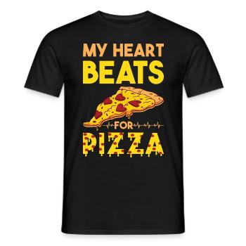 Funny pizza saying - Men's T-Shirt - black - Front - AI Model Male 178 light (178cm)