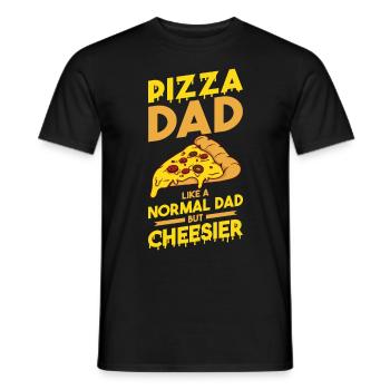 Drôle de dicton de pizza - T-shirt homme - noir - Devant - AI Model Male 178 light (178cm)