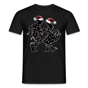 Danse en ligne Danse en ligne Chapeau de Noël pour danseuse en ligne - T-shirt homme - noir - Devant - AI Model Male 178 light (178cm)