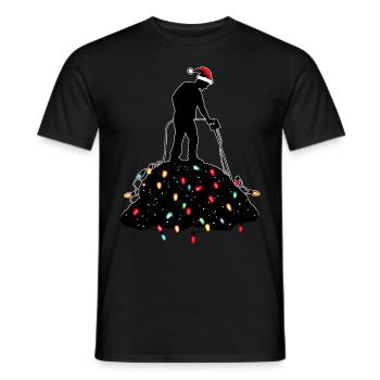 Metalldetektion Metalldetektor Weihnachtsmütze Xma - Männer T-Shirt - Schwarz - Vorne - AI Model Male 178 light (178cm)
