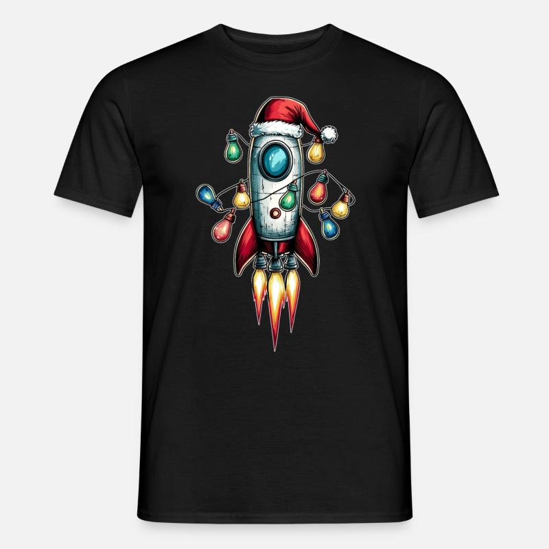 Space Rocket Rocket Astronomy Science - Men’s T-shirt - black