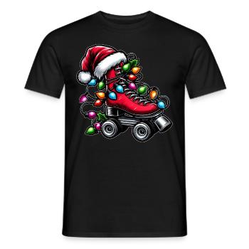 Rollschuhlaufen Skater Skate Rollschuhe - Männer T-Shirt - Schwarz - Vorne - AI Model Male 178 light (178cm)