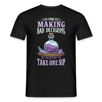 Potion Fantasy Enthusiast RPG Gamer - Men's T-Shirt - black - Front - AI Model Male 178 light (178cm)