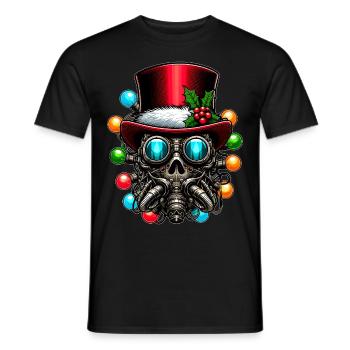 Steampunk Vintage Père Noël Chapeau - T-shirt homme - noir - Devant - AI Model Male 178 light (178cm)