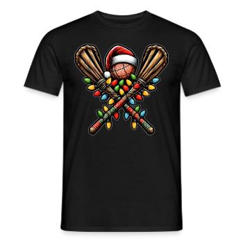 Stickball Père Noël Chapeau Noël - T-shirt homme - noir - Devant - AI Model Male 178 light (178cm)