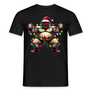 Sumo-Ringen Japanischer Sumo-Ringer - Männer T-Shirt - Schwarz - Vorne - AI Model Male 178 light (178cm)