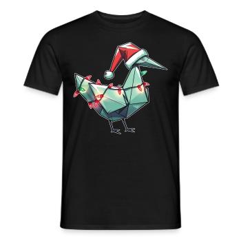 Origami Paper Crane Japanese Folding Technique - Men's T-Shirt - black - Front - AI Model Male 178 light (178cm)