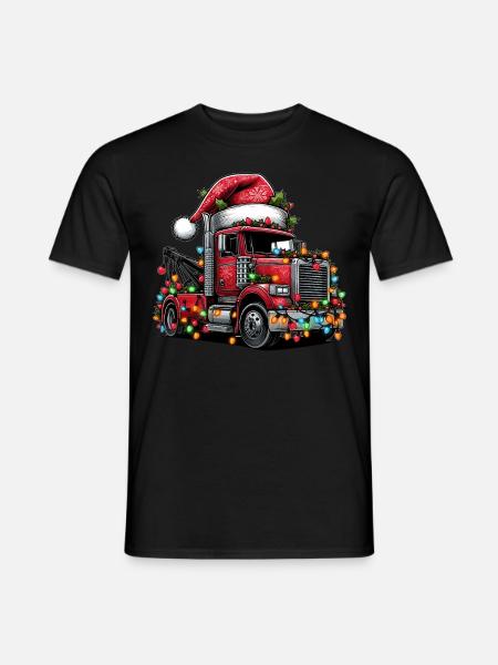 Abschlepper Abschleppwagen Abschleppen Weihnachten - Männer T-Shirt - Schwarz