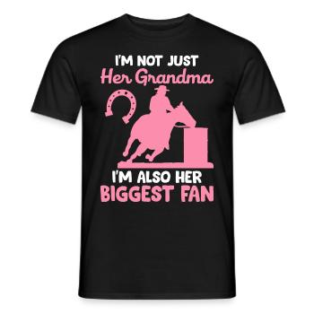 Barrel Racer Barrel Racing Rodeo Pferd Oma Größter - Männer T-Shirt - Schwarz - Vorne - AI Model Male 178 light (178cm)