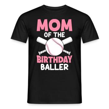Baseball Anniversaire Joueur de Baseball Mère du Geb - T-shirt homme - noir - Devant - AI Model Male 178 light (178cm)
