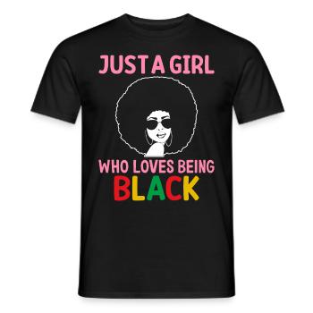 Mois de l’histoire des Noirs Fille africaine li - T-shirt homme - noir - Devant - AI Model Male 178 light (178cm)