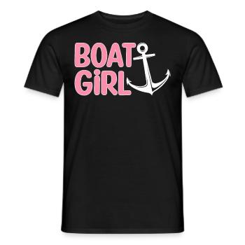 Femelle Boating Boat Girl - T-shirt homme - noir - Devant - AI Model Male 178 light (178cm)