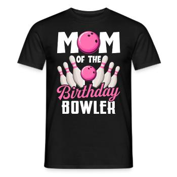 Bowling Maman d’anniversaire Maman d’anniversaire Bowler - T-shirt homme - noir - Devant - AI Model Male 178 light (178cm)