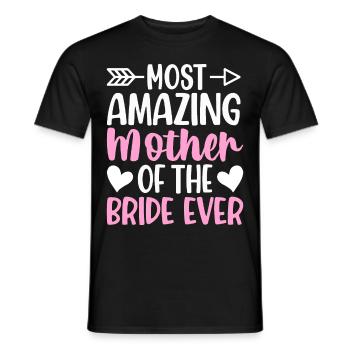 Fête de mariage Mère de la mariée Maman Incroyable Maman d - T-shirt homme - noir - Devant - AI Model Male 178 light (178cm)