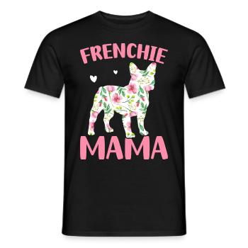 Bulldogge Liebhaber Französisch Hund Mama Frenchie - Männer T-Shirt - Schwarz - Vorne - AI Model Male 178 light (178cm)