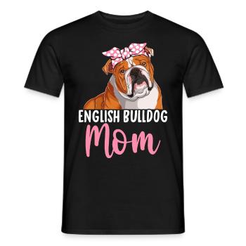 Bouledogue anglais Mère bouledogue Amoureuse - T-shirt homme - noir - Devant - AI Model Male 178 light (178cm)