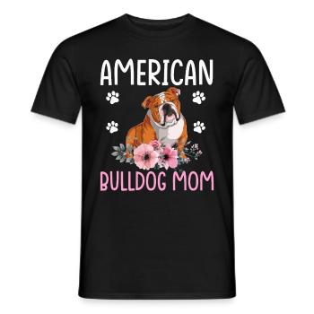 Bouledogue américain Mère bouledogue Amoureuse - T-shirt homme - noir - Devant - AI Model Male 178 light (178cm)